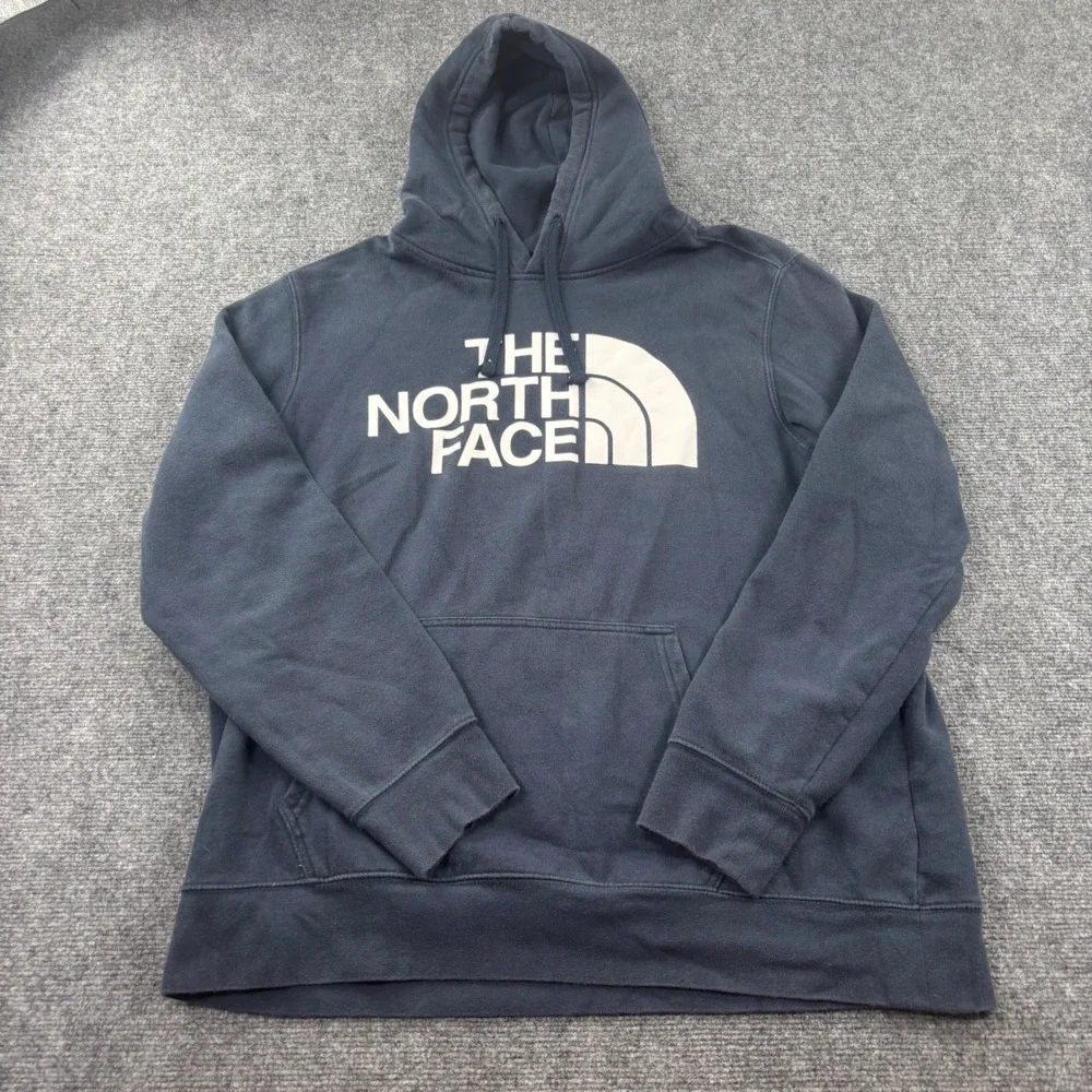 The North Face Hoodie Size XL Navy Blue Half Dome Logo Pullover Men's